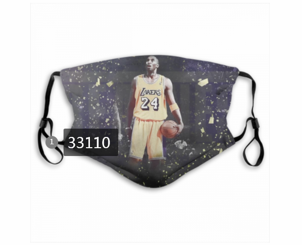 2021 NBA Los Angeles Lakers #24 kobe bryant 33110 Dust mask with filter->nba dust mask->Sports Accessory